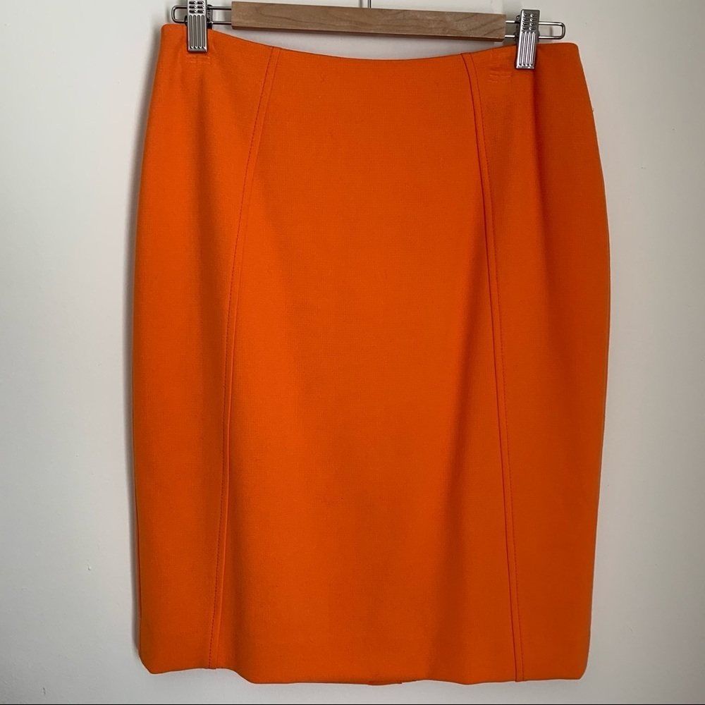NWOT Halogen Orange Pencil Skirt